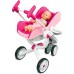 Коляска Smoby Toys для кукол Maxi Cosi 4 в 1 трехколесная розовая (550389) title=