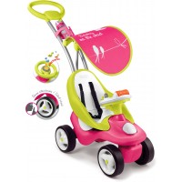 Машинка-каталка Smoby Bubble Go 2 в 1 со съемной ручкой розовая (720102)