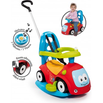 Машинка-каталка з ручкою Smoby Маестро Комфорт 4 в 1 з функцією гойдалки і звуковими ефектами (720302)