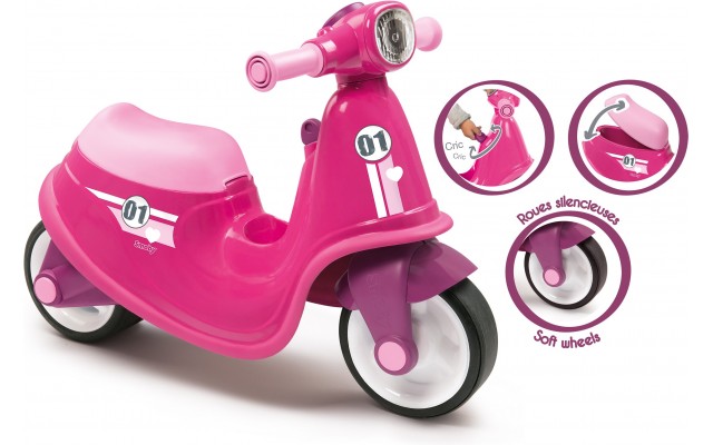 Детский скутер-каталка Smoby Toys розовый (721002)