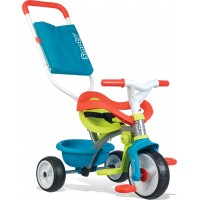 Дитячий велосипед Smoby Toys Be Move з ручкою, багажником і сумкою-конвертом синьо-зелений (740401)