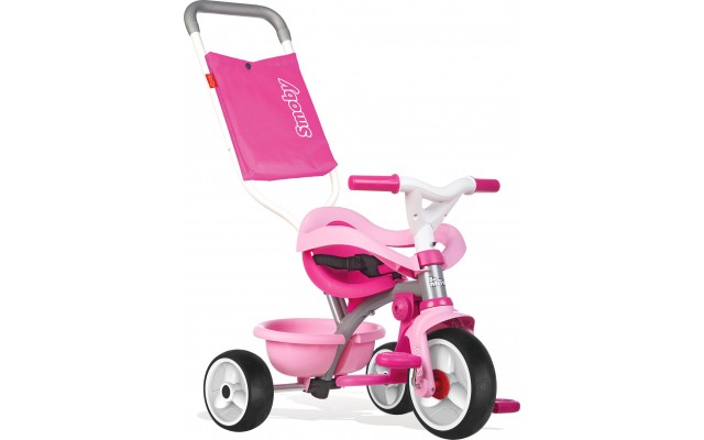 Велосипед детский Smoby Toys Be Move с багажником и сумкой-конвертом розовый (740404)