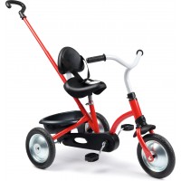 Велосипед Smoby Toys Зуки с родительской ручкой и багажником красный (740800)