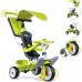 Велосипед Smoby Toys трехколесный с козырьком багажником и сумкой зеленый (741100) title=
