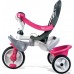 Детский велосипед Smoby Toys с козырьком, багажником и сумкой розовый (741101) title=