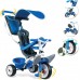 Велосипед для детей Smoby Toys с козырьком багажником и сумкой синий (741102) title=