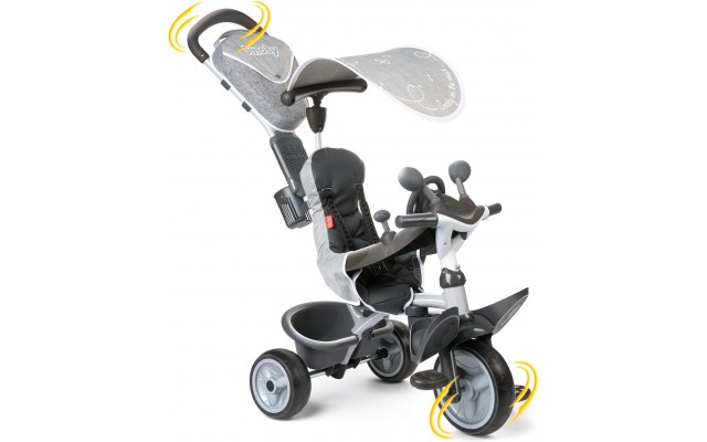 Велосипед Smoby Toys Комфорт трехколесный с козырьком и багажником (741202)