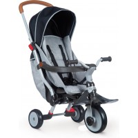 Детский металлический велосипед Smoby Toys Робин 3 в 1, серый, складной (741300)