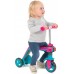 Самокат-трансформер Smoby Toys 2 в 1 с металлической рамой трехколесный розовый (750603) title=