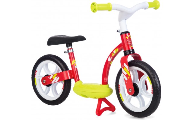 Беговел Smoby Toys металлический с подножкой красный (770122)