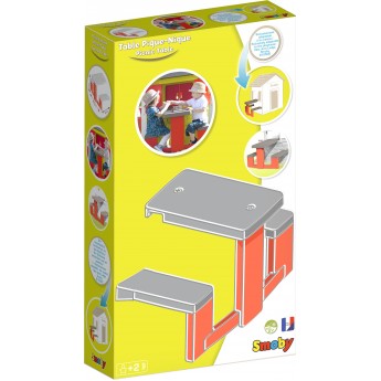 Столик з лавочками для пікніка Smoby додаток для будиночка (810902)