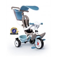 Детский велосипед Smoby трехколесный с козырьком, голубой (741400)