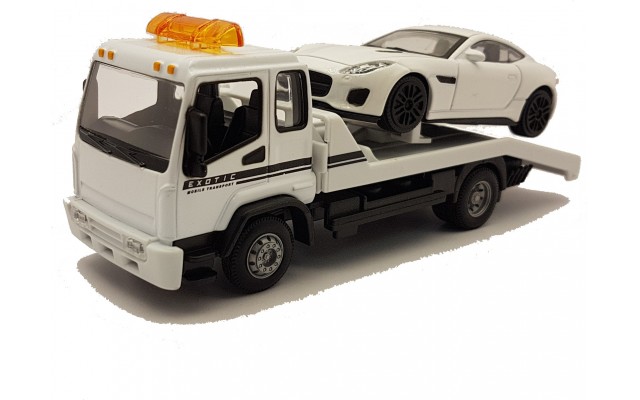 Набор машинок Bburago Эвакуатор с моделькой 1:43 Jaguar F-Type R Dynamic V6 (18-31419)