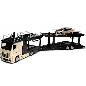 Игровой Набор Bburago Автовоз Mercedes-Benz Actros 1:43 с моделькой VW Polo GTI Mark 5 (18-31458)