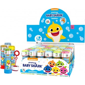 Мыльные пузыри Baby Shark 60 мл с игрой Лабиринт Dulcop Bubble World (103.880200)