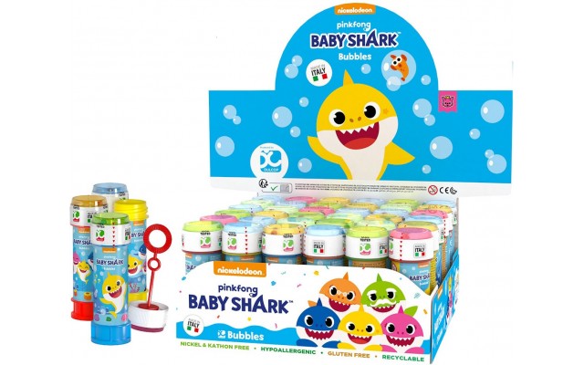 Мыльные пузыри Baby Shark 60 мл с игрой Лабиринт Dulcop Bubble World (103.880200)
