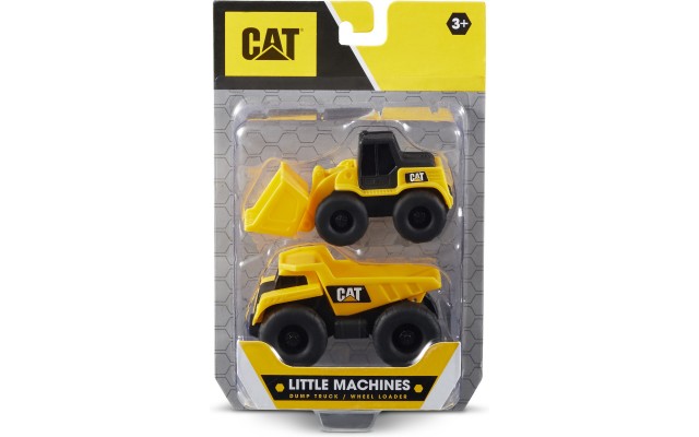 Набор игрушек CAT мини-техника: Самосвал и колесный погрузчик (82279)