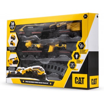 Игровой набор CAT Железная дорога с мини-техникой: Строительный экспресс, 85 х 61 см (82949)