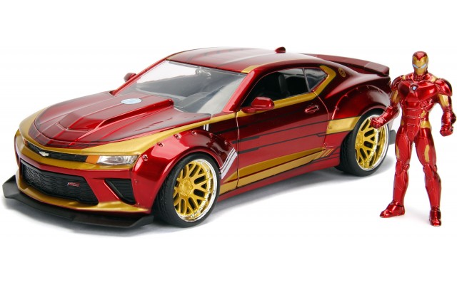 Машинка Jada Chevrolet Camaro 2016 с фигуркой Железного человека Марвел Мстители (253225003)
