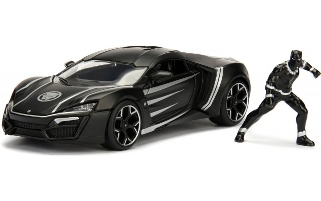 Машинка Jada Lykan HyperSport з фігуркою Чорної пантери Марвел Месники (253225004)