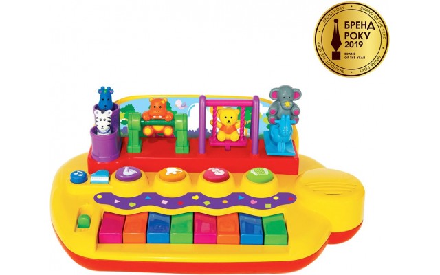 Пианино для малышей Kiddieland Зверята на качелях со звуком (033423)