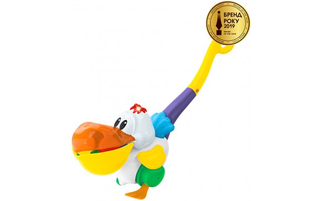 Игрушка-каталка Kiddieland Пеликан-затейник со светом и рос. озвуч.  (049767)