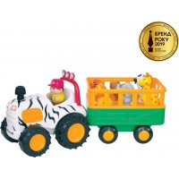 Игрушка трактор Сафари Kiddieland с прицепом и животными, свет и звук на рус. языке (051169)