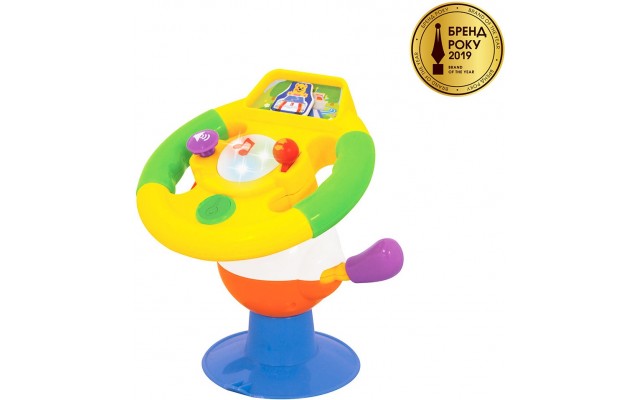 Игрушка на присоске Kiddieland Умный руль со свет и укр. озвучкой (058305)