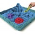 Набір кінетичного піску Kinetic Sand Замок з піску, 454 г, блакитний з формами і лотком (71402B) title=