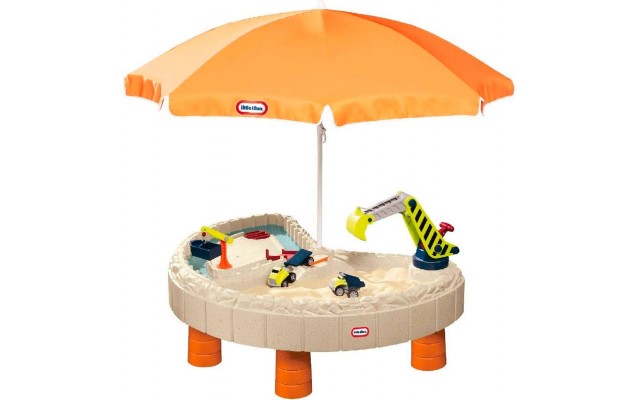 Стол-песочница Little Tikes Веселая стройка с зонтом (401N10060)