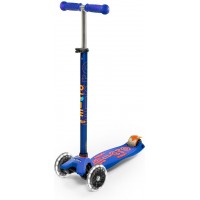 Самокат детский Micro Maxi Deluxe LED трехколесный Синий 5-12 лет (MMD067)
