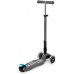 Самокат детский Micro Maxi Deluxe LED трехколесный, серый, складной 5-12 лет (MMD094) title=