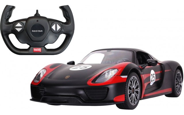 Машинка на р/у Rastar спорткар Porsche 918 Spyder, 1:14 чорний (70770)