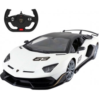 Машинка на р/у Rastar суперкар Lamborghini Aventador SVJ, 1:14 белый (96070)