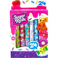 Ароматные восковые карандаши Scentos Sugar Rush Феерия цветов 24 шт. (30008)