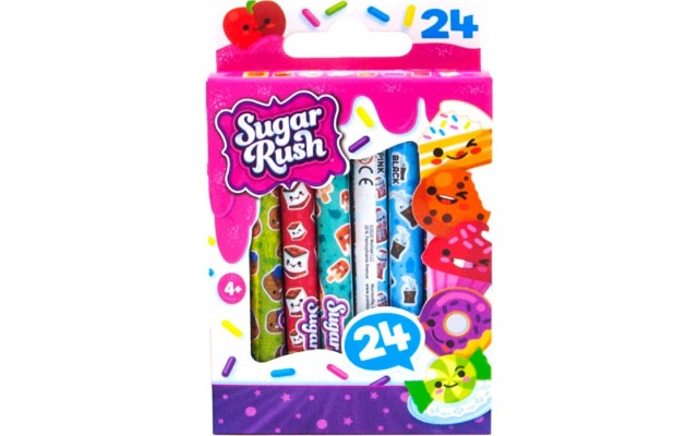 Ароматные восковые карандаши Scentos Sugar Rush Феерия цветов 24 шт. (30008)