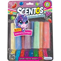 Набор цветных мелков Scentos Яркие блестки 8 цветов (40165)