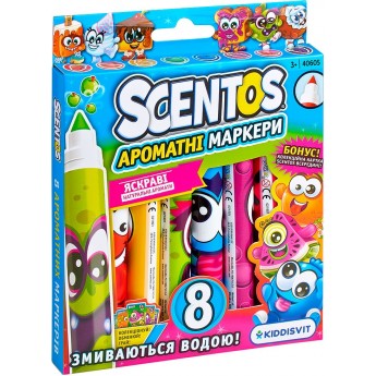 Набір ароматних маркерів Scentos Плавна лінія 8 кольорів (40605)