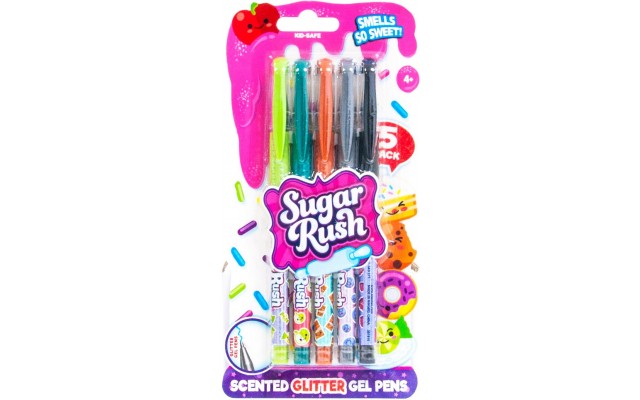 Набор ароматных гелевых ручек Scentos Sugar Rush Яркий блеск 5 шт. (41343)