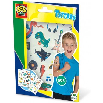 Набор тату-наклеек SES Creative Металлик 50 шт (14281S)