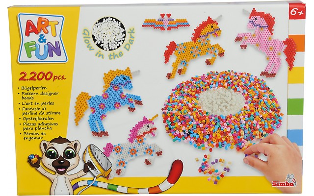 Термомозаика флуоресцентная Simba Art and Fun Единороги, 2200 эл. (6374019)