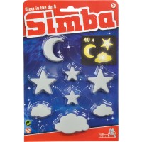 Набір Simba Зірки з місяцем та хмаринки, 40 люмінесцентних ел. (7822343)
