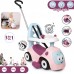 Машинка-каталка Smoby Маестро 3 в 1 з ручкою і звуком, рожева (720305) title=