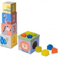 Розвиваючий сортер- пірамідка Taf Toys Саванна: Кубики Африка (12725)