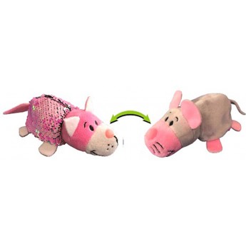 Мягкая игрушка с пайетками ZooPriatki 2 в 1 Кот-Мышь 12 см (552IT-ZPR)