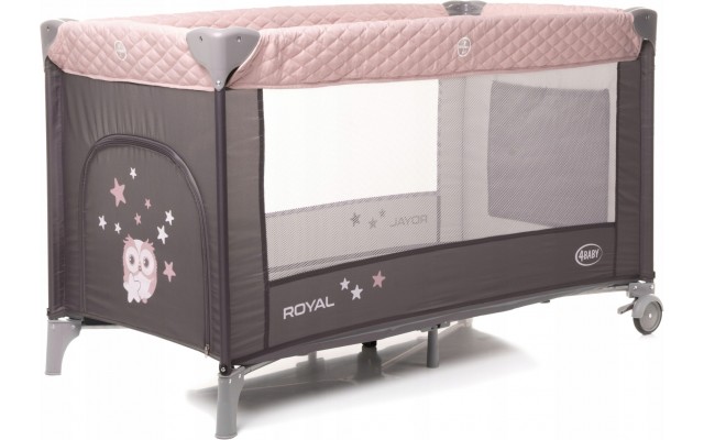 Детский манеж-кровать складной 4Baby Royal Розовый с сумкой для хранения (4RO3)