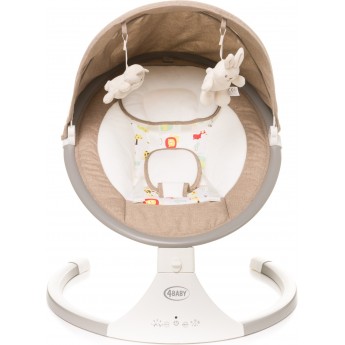 Детская качалка электрическая шезлонг 4Baby Rock`n relax camel Бежевая (4RR03)