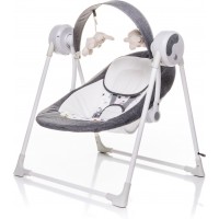 Детская качалка электрическая шезлонг 4Baby Swing Серая (4SG02)