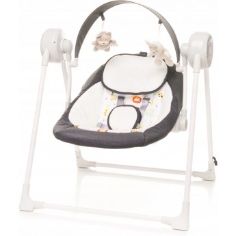 Детская качалка электрическая шезлонг 4Baby Swing Графитовая (4SG03)