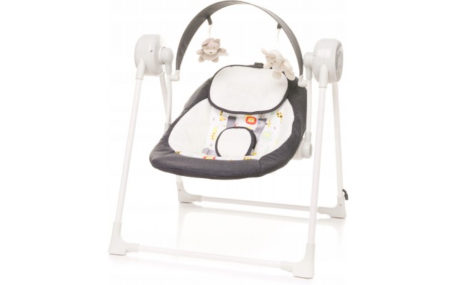 Детская качалка электрическая шезлонг 4Baby Swing Графитовая (4SG03)
